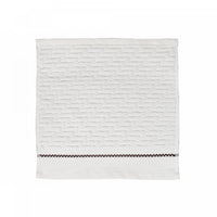 Débarbouillette brodée luxueuse 12 x 12 blanche - ensemble de 6 serviettes