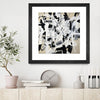 "Talking Out Of Both Sides" Matted and Framed Black 36x36 Wall Art