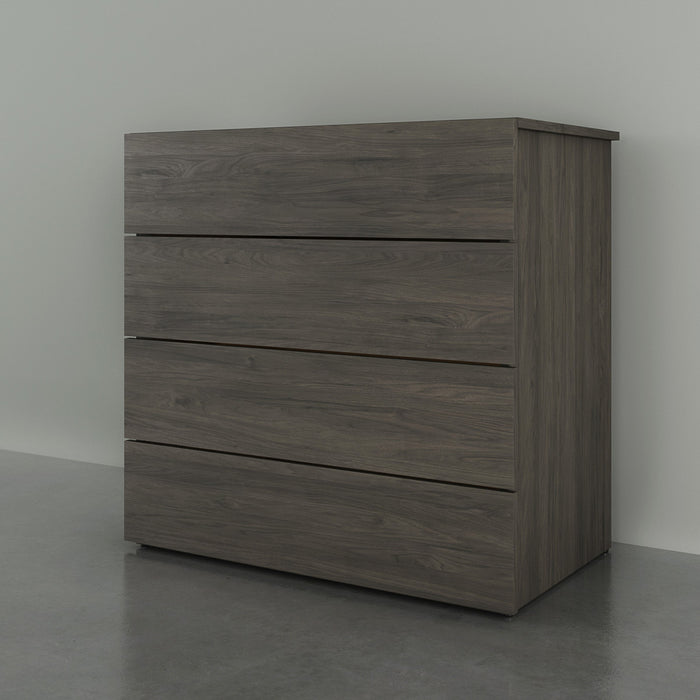 Commode verticale Nordika à 4 tiroirs - gris écorce