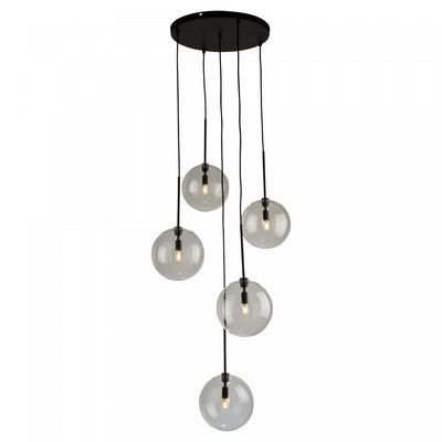 Pinpoint 5-Light Black Pendant 
