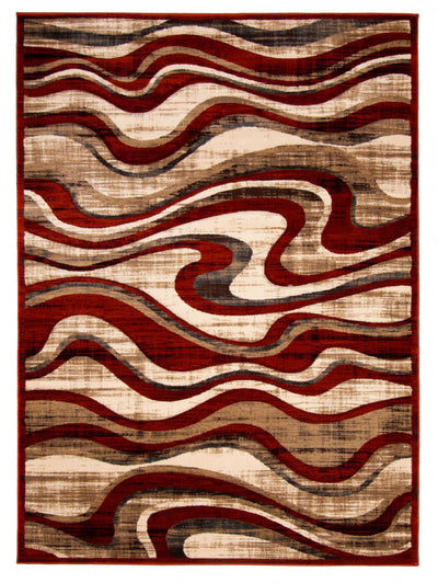Allonah Red Area Rug - 5'3" X 7'3" 