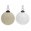 Ornement  à motif Art déco de 4 po en verre blanc peint doré ou argenté - ensemble de 4 ornements de Noël