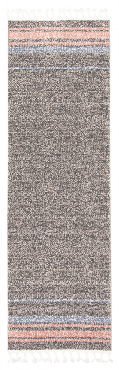 Vera Earth Taupe/Ivory Area Rug - 2'7" x 8'4"