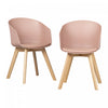 Flam Ensemble de 2 chaises de salle à manger - Rose