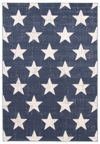 Carpette Ira bleu marine 4 pi 7 po x 6 pi 7 po