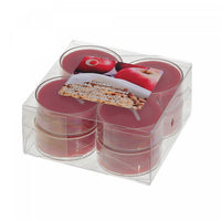 Paquet de 8 bougies chauffe-plats parfumées à arôme de croustade aux pommes - ensemble de 2 paquets de bougies