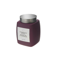 Bougie parfumée carrée de luxe de 13,2 oz à arôme de pétales de champagne avec couvercle - ensemble de 2