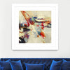 "Positive Energy I" Matted and Framed White 30x30 Wall Art
