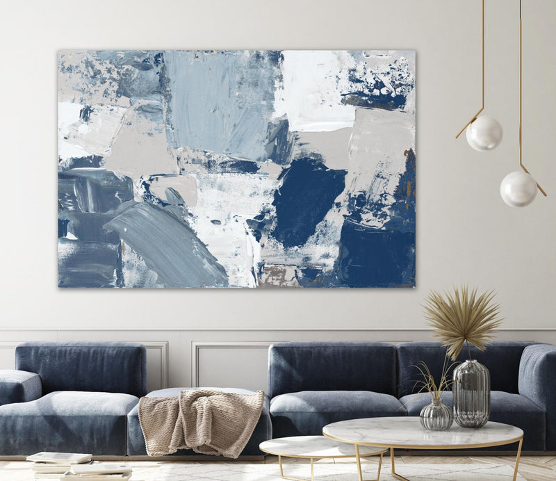 Œuvre d’art murale Giant Art « Blue Combo » 84 x 54