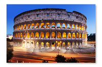 Colosseum in Rome, Italy 28 po x 42 po : Oeuvre d’art murale en panneau de tissu sans cadre