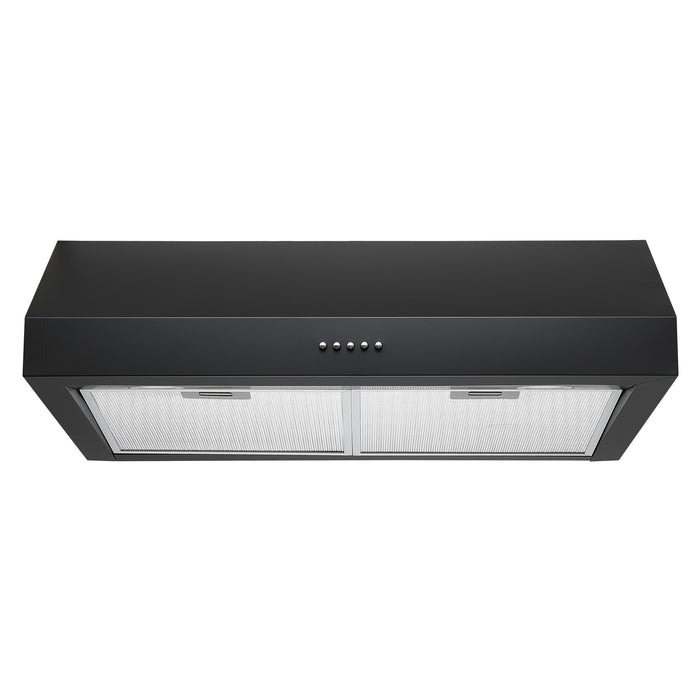 Hotte de cuisinière sous l'armoire Ancona de 30 po à conduit - AN-18041BLK