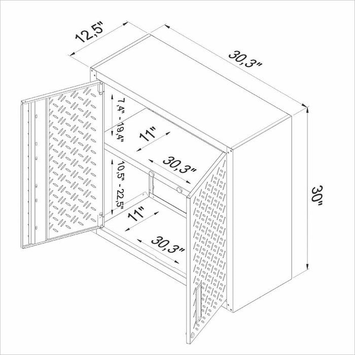 Armoire flottante Fortress pour le garage - ensemble de 2