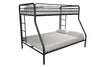 Lits superposés Cassia Atwater Living Dorel Home en métal avec lit simple au-dessus du lit double - noirs