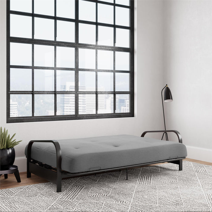 Armature de futon DHP avec accoudoirs en métal avec matelas de 6 po