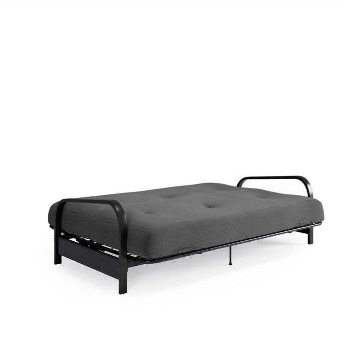 Armature de futon DHP avec accoudoirs en métal avec matelas de 6 po