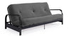 Armature de futon DHP avec accoudoirs en métal avec matelas de 6 po
