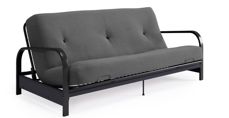 Armature de futon DHP avec accoudoirs en métal avec matelas de 6 po