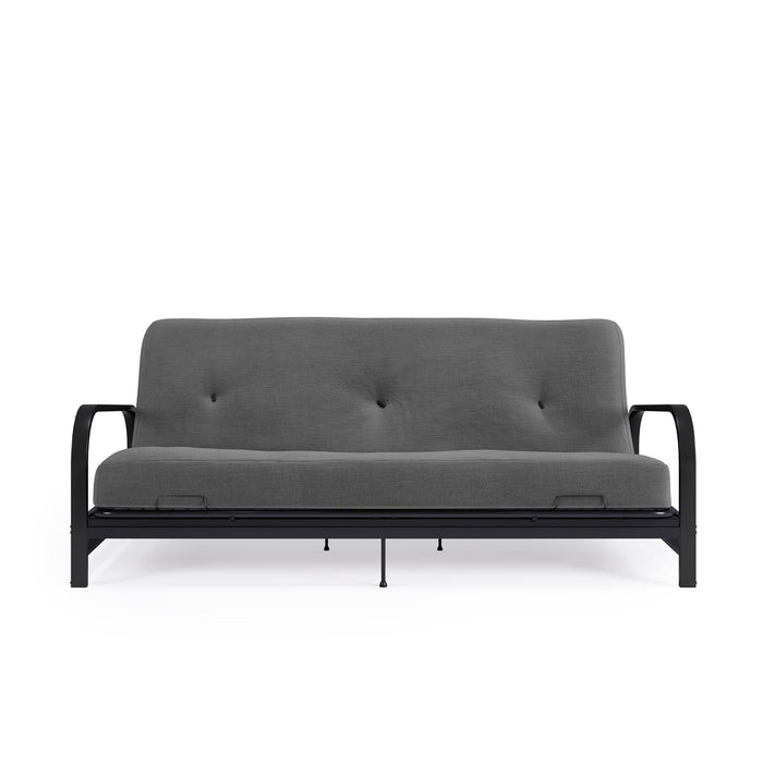 Armature de futon DHP avec accoudoirs en métal avec matelas de 6 po