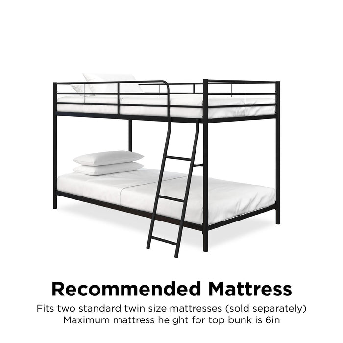 Lits simples superposés Bloor de Atwater Living Dorel Home pour petit espace - noir