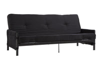  Futon DHP en métal avec accoudoir de rangement et matelas de 6 po 