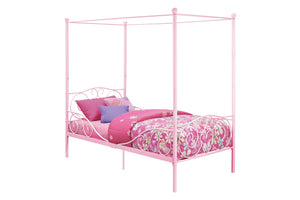 Lit simple Dorel Home à baldaquin Whimsical en métal - rose