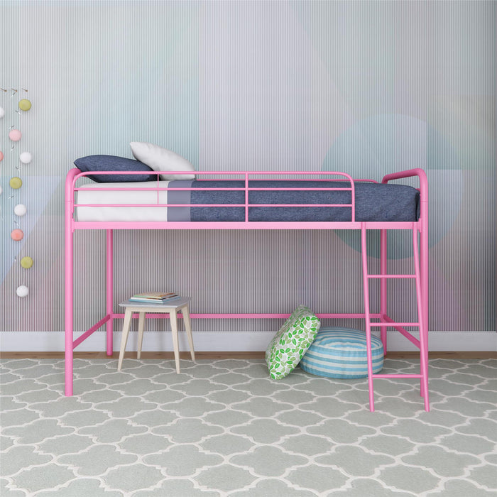 Lit mezzanine Cora Atwater Living en métal pour jeunes - rose