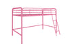 Lit mezzanine Cora Atwater Living en métal pour jeunes - rose