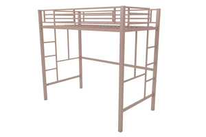 Lit mezzanine simple DHP en métal - rose