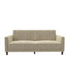 Futon Lenna Atwater Living Dorel Home en velours capitonné - brun clair