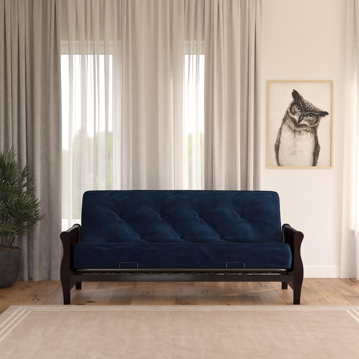 Futon Ronson Atwater Living Dorel Home avec accoudoirs en bois et fini espresso