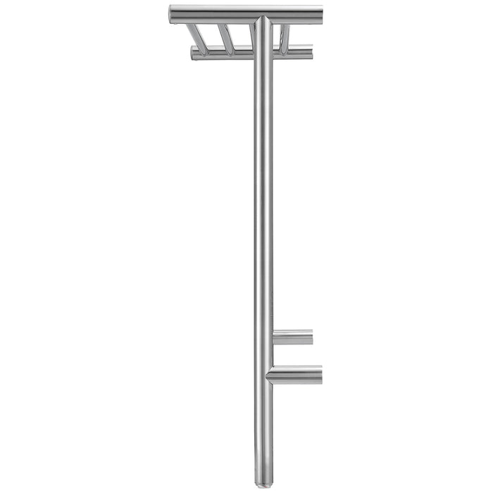 Porte-serviettes chauffant électrique mural Miazzo d’Ancona à 5 barres avec minuterie par Wi-Fi - acier inoxydable