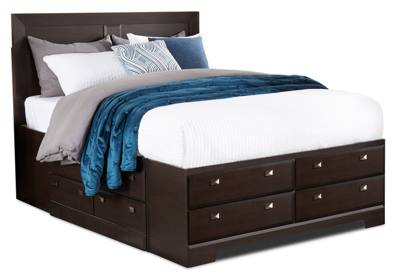 Yorkdale Full Storage Bed - Brown