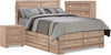 Ens. Yorkdale 5pcs de couleur claire avec lit double de rangement, commode verticale, table de nuit