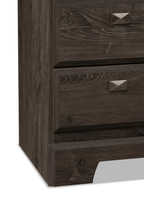 Commode verticale Yorkdale de 31,1 po (L) x 47,4 po (H) à 5 tiroirs pour la chambre à coucher, fabriquée au Canada - grise