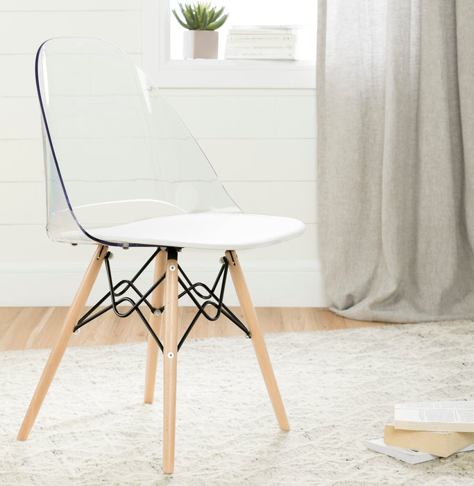 Chaise de bureau Annexe style tour Eiffel - blanc solide