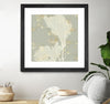 "Sea Coral Ii" Matted and Framed Black 30x30 Wall Art