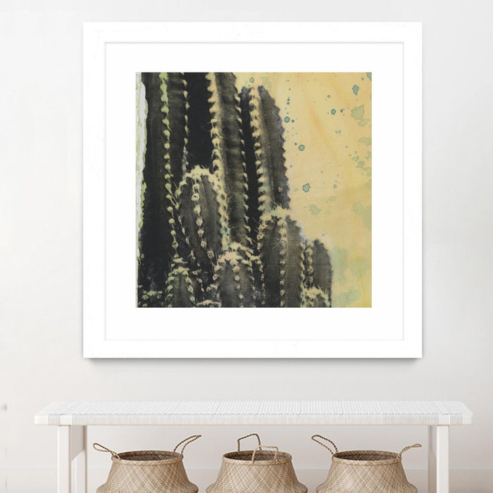 Œuvre d’art murale encadrée blanche et mate « Desert Dreams Iv » 30 x 30