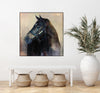"Ritzy" Canvas Framed Black 20x20 Wall Art