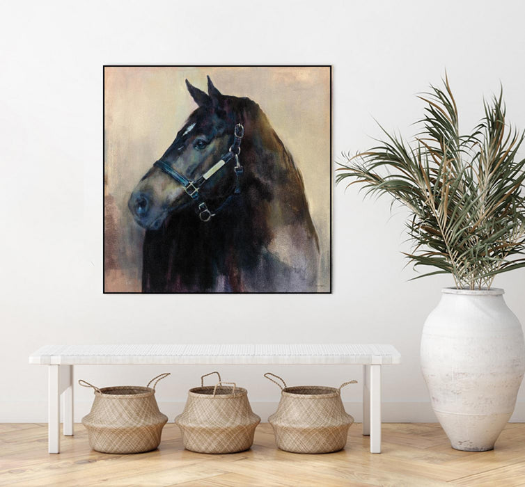 Œuvre d’art murale sur toile encadrée noire « Ritzy » 20 x 20