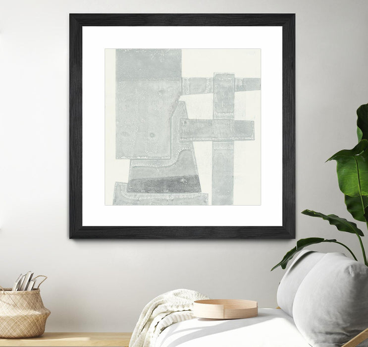 Œuvre d’art murale encadrée noire et mate « Orien » 36 x 36