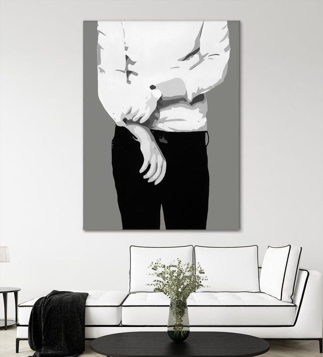 Œuvre d’art murale Giant Art « Mr.right Black And White » 72 x 54