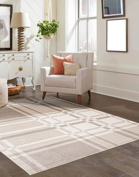 Carpette Roma ivoire lavable à la machine - 5 pi 0 po x 7 pi 0 po