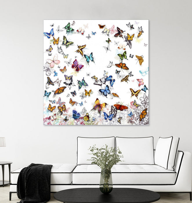 Œuvre d’art murale Giant Art « Papillon » 54 x 54