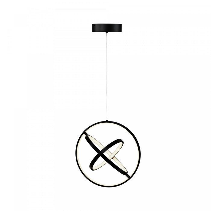 Luminaire suspendu orbe Sienna noir à DEL de 30 W