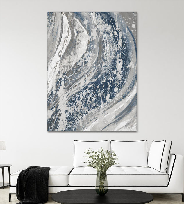Œuvre d’art murale Giant Art « Blue Wave » 72 x 54