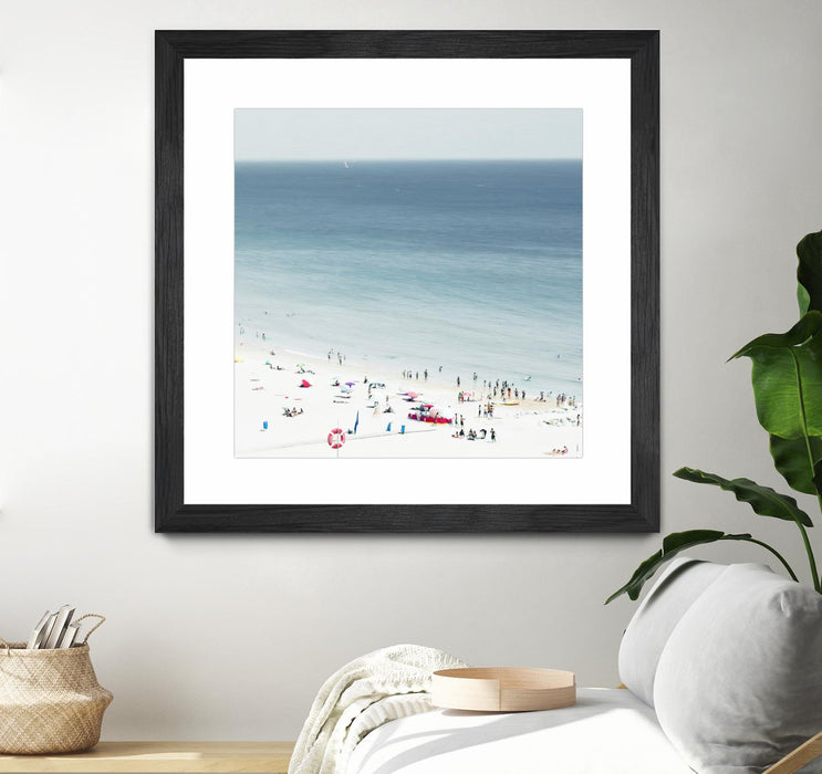 Œuvre d’art murale encadrée noire et mate « Sesimbra Ii » 30 x 30