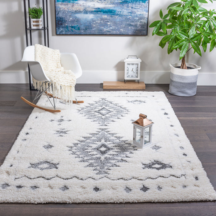 Carpette Lola Diamond grise 5 x 8