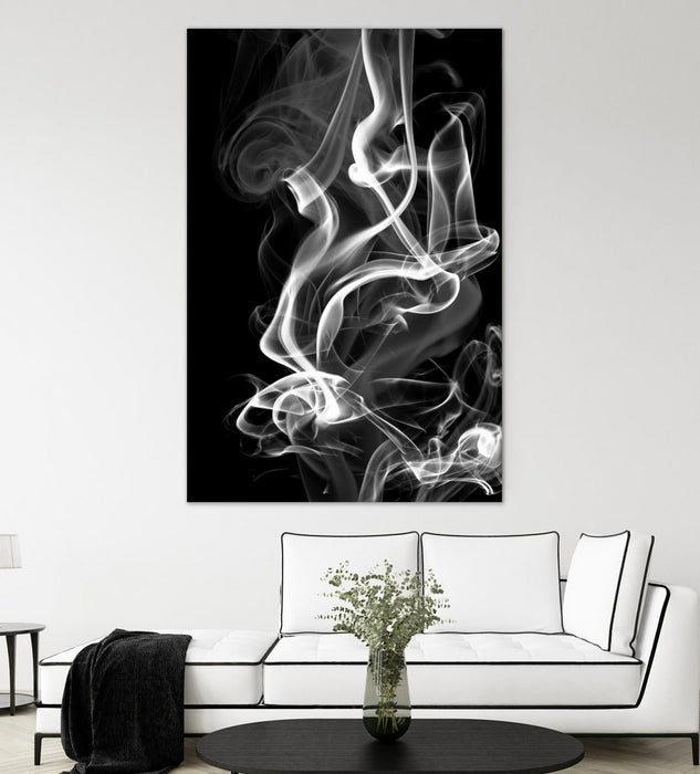 Œuvre d’art murale Giant Art « Black Smoke Abstract » 84 x 54