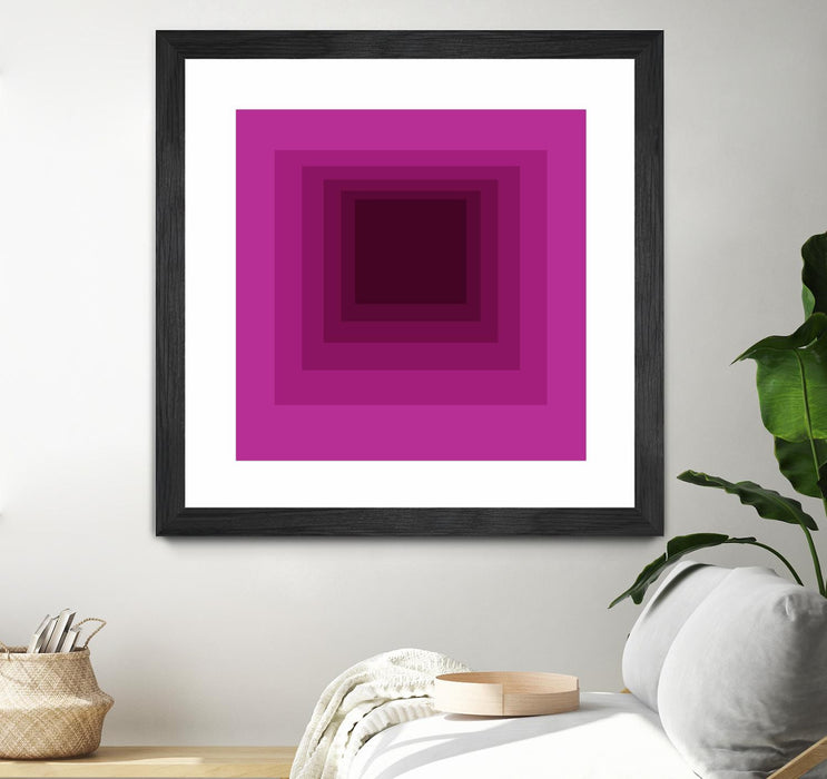 Œuvre d’art murale encadrée noire et mate « After Josef G » 36 x 36