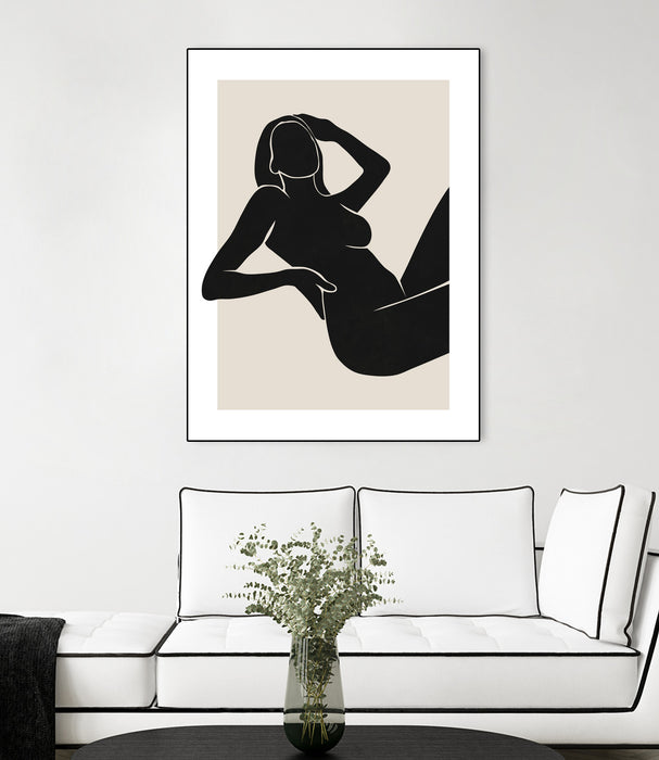 Œuvre d'art murale sur toile encadrée noire « Untitled » 30 x 40